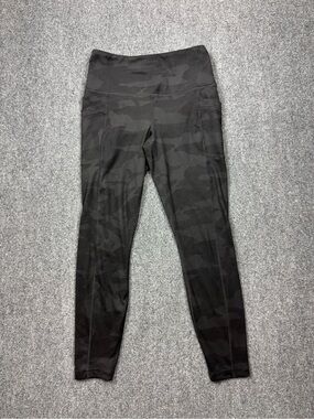 Yogalicious Lux Leggings Black & Gray Camo Size Small Pockets